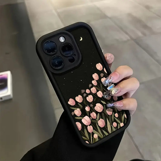 lirio lunar y degradado negro