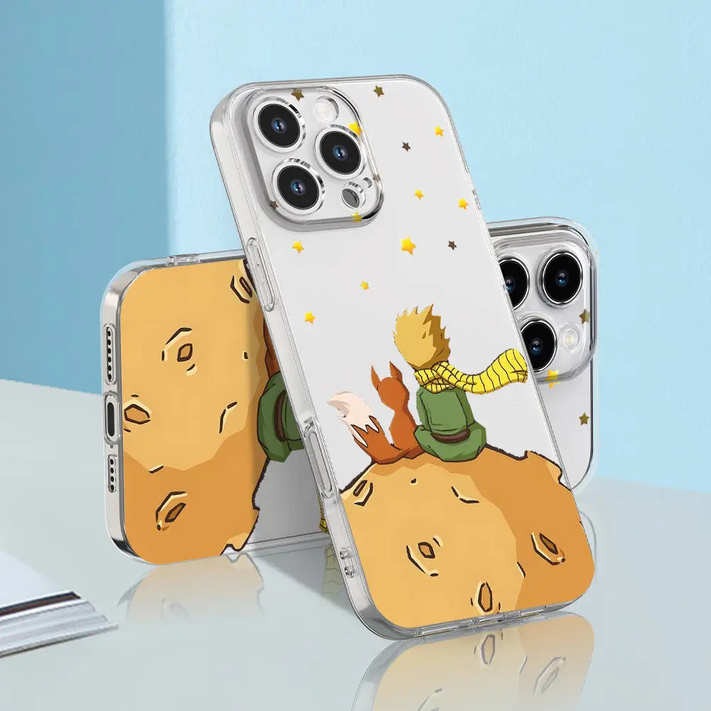 Príncipe Pequeño y un zorro bajo el cielo