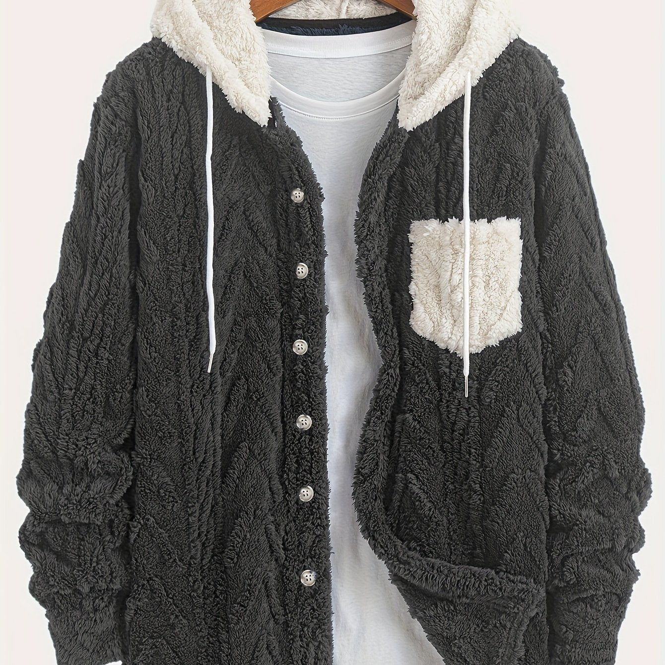 Chaqueta con Capucha de Felpa Polar