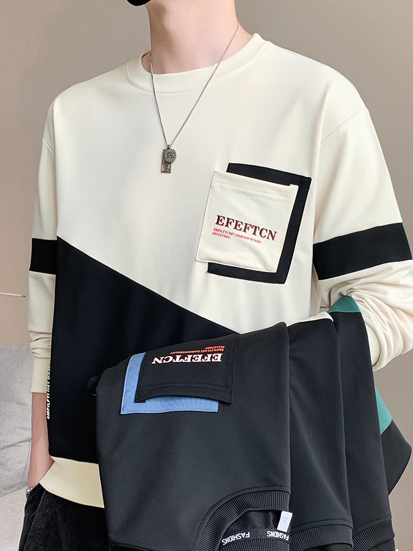 Sudadera deportiva casual de cuello redondo