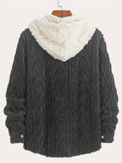 Chaqueta con Capucha de Felpa Polar