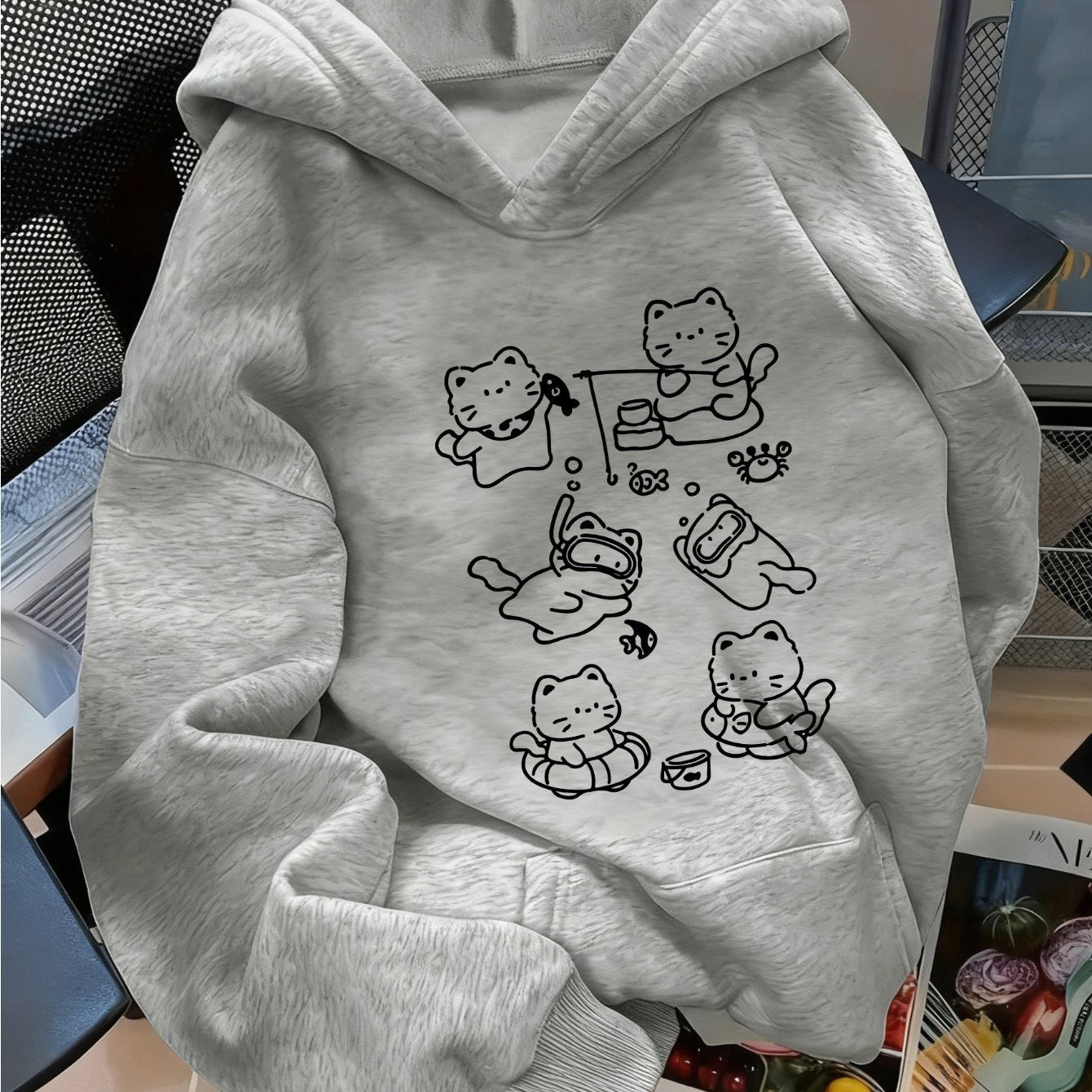 Sudadera con Capucha de Gato