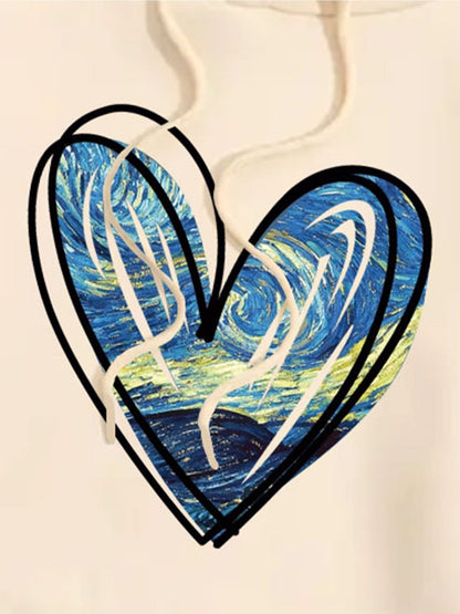 Capucha Térmica con Estampado de Corazón