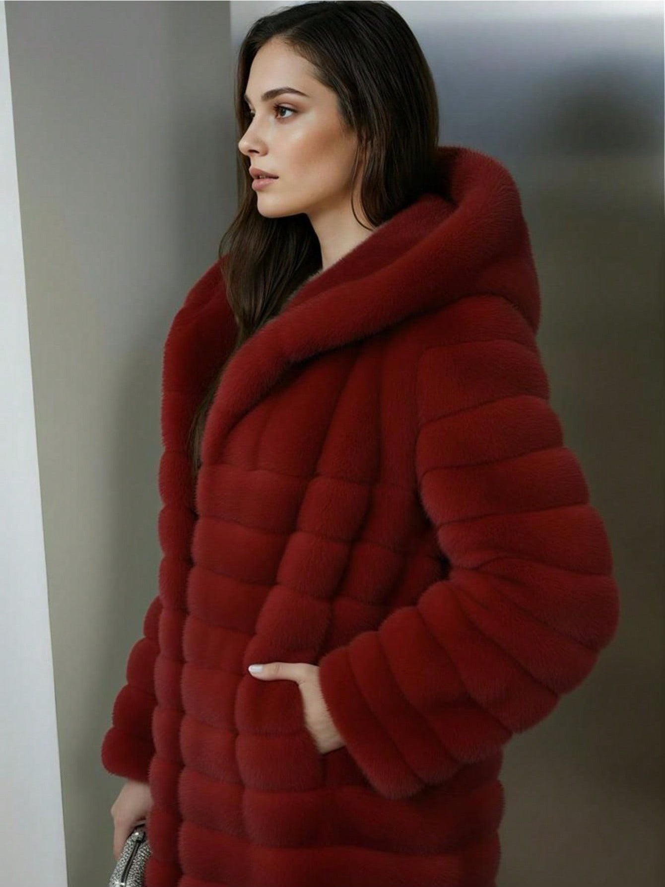 Abrigo de piel sintética