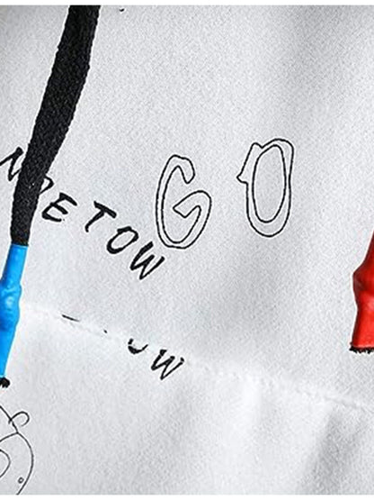 Sudadera para Hombres Moda Estampado Graffiti