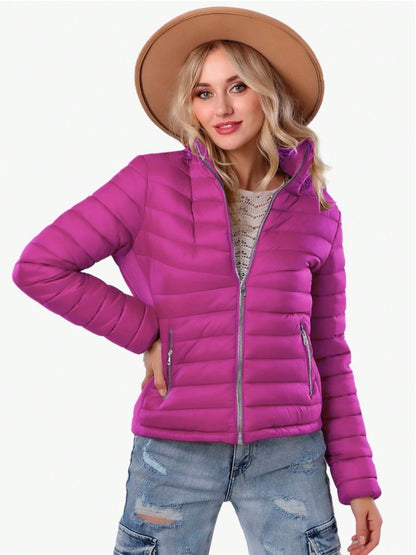 Chaqueta forrada de pelusa y elástico lateral