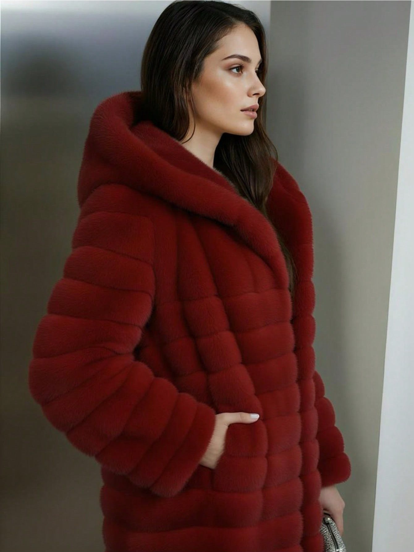 Abrigo de piel sintética