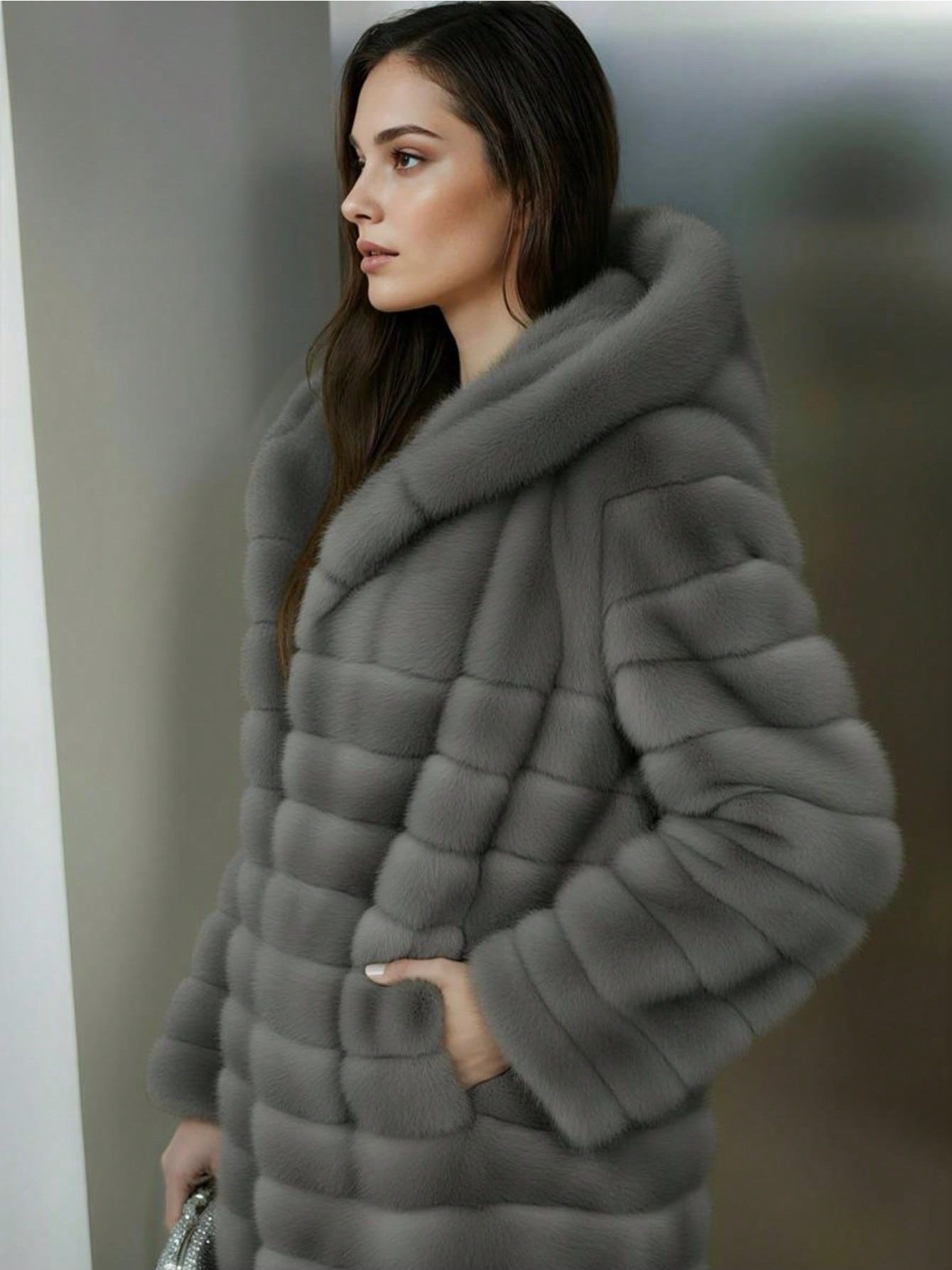 Abrigo de piel sintética