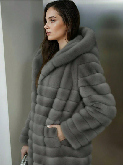 Abrigo de piel sintética