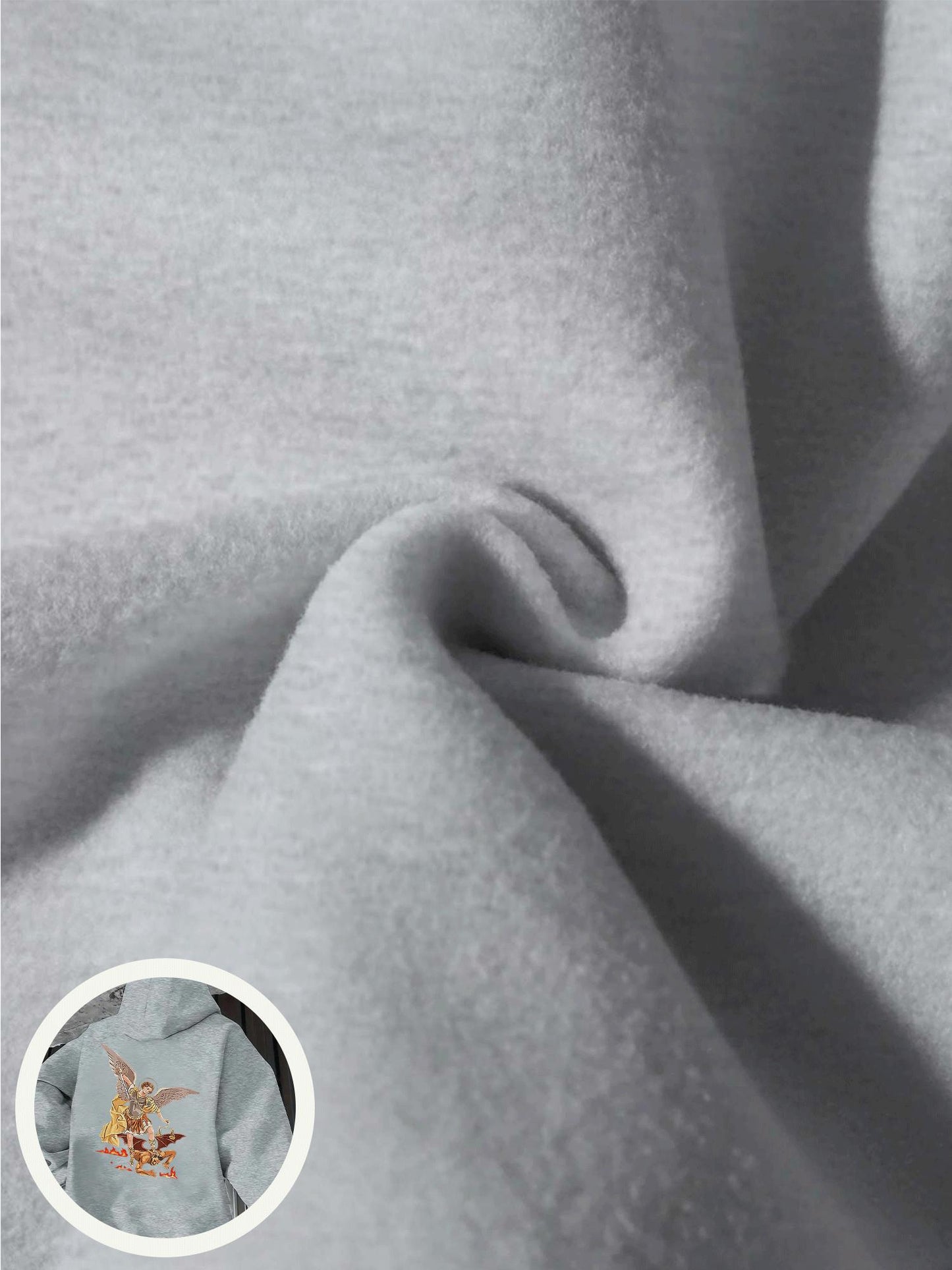 Suéter Grueso con Capucha y Diseño Ángel