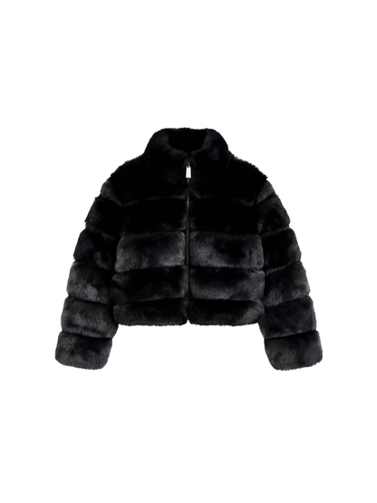 Abrigo Elegante de Piel Sintética