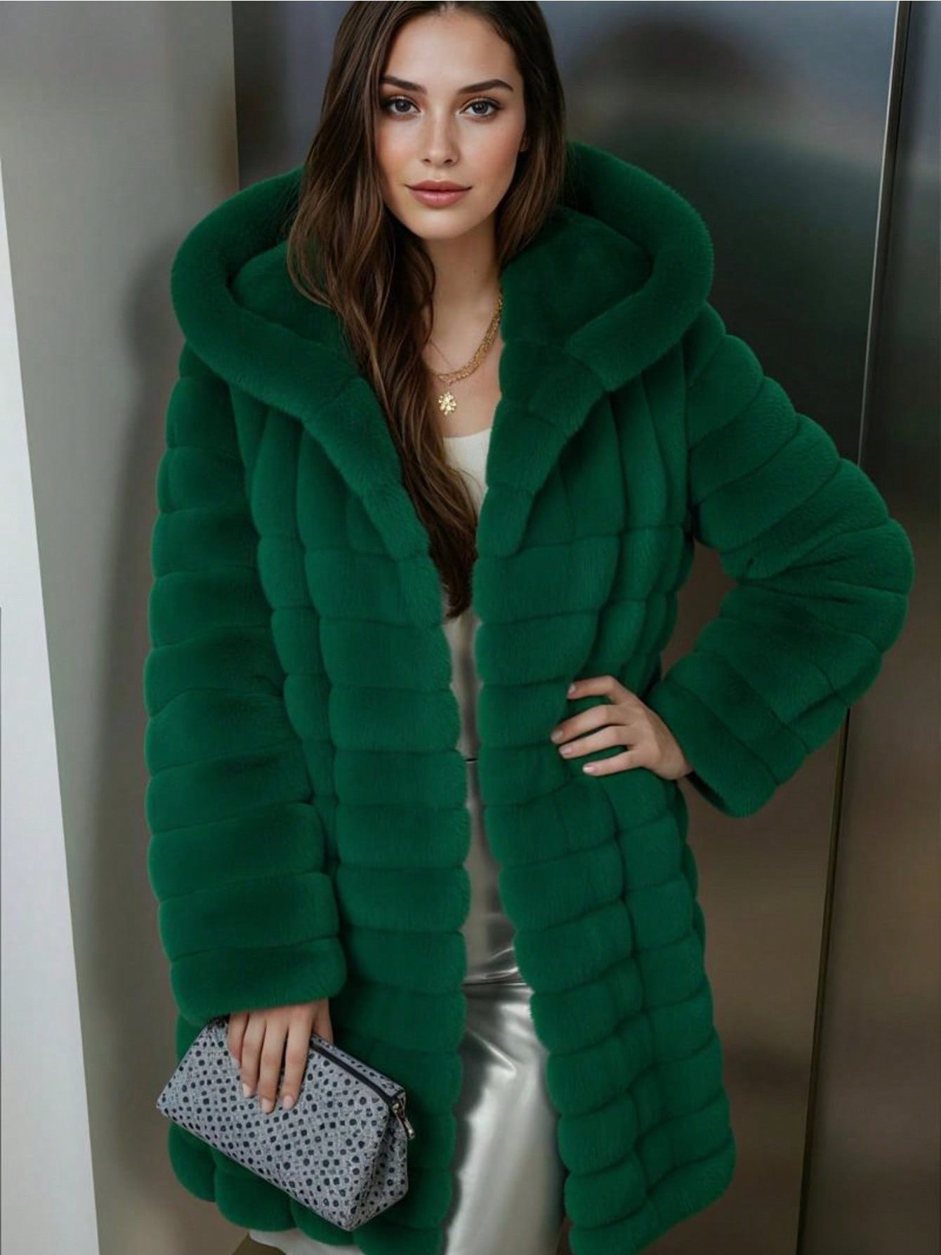 Abrigo de piel sintética