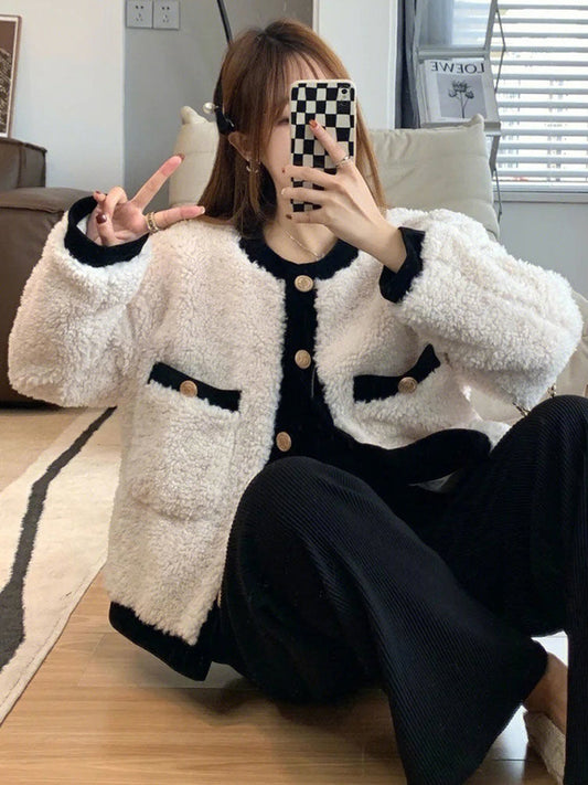 Abrigo de estilo shearling