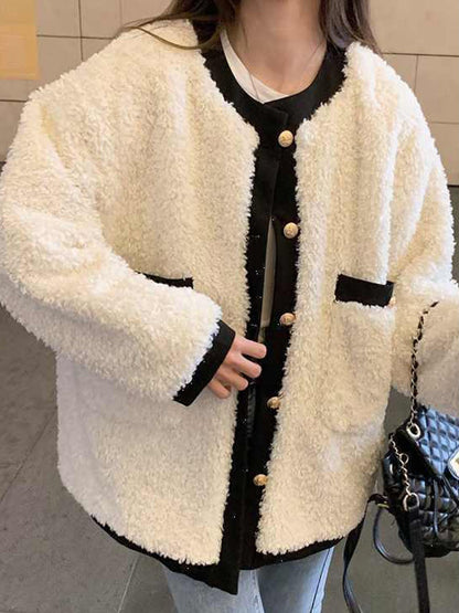 Abrigo de estilo shearling
