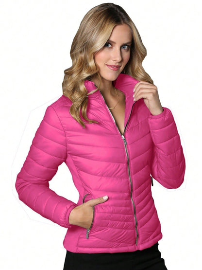 Chaqueta forrada de pelusa y elástico lateral