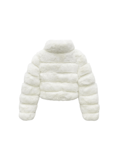 Abrigo Elegante de Piel Sintética