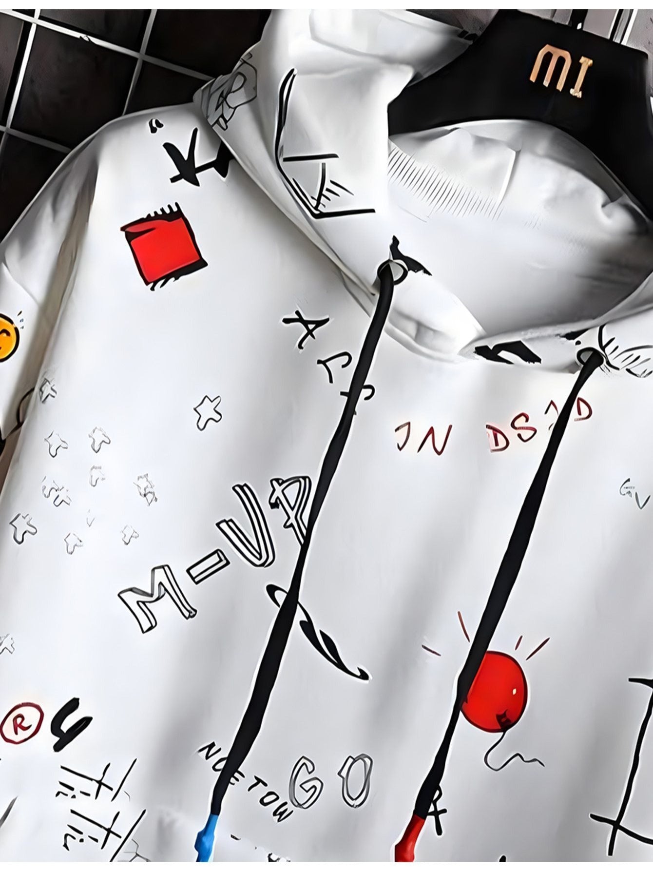 Sudadera para Hombres Moda Estampado Graffiti