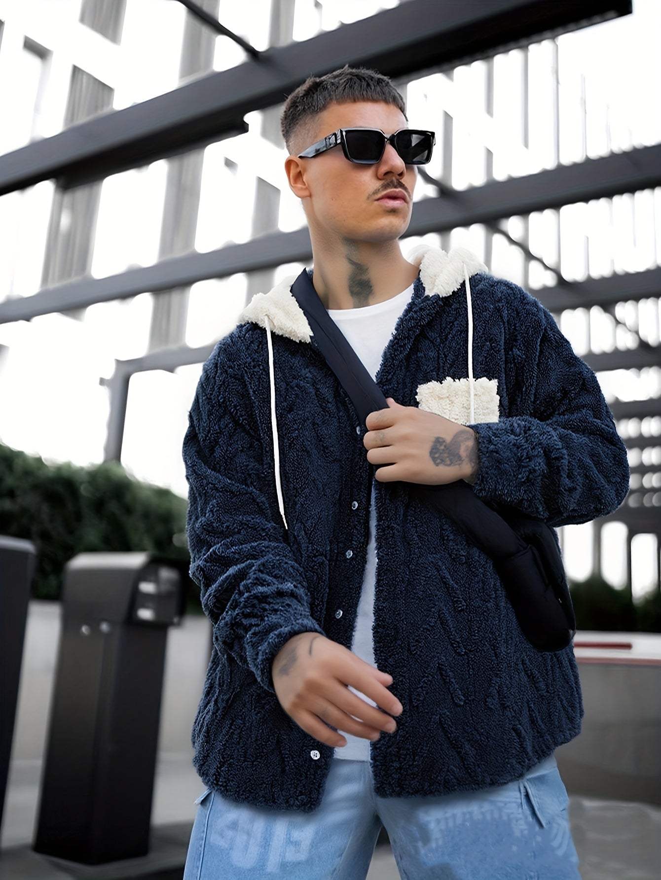 Chaqueta con Capucha de Felpa Polar