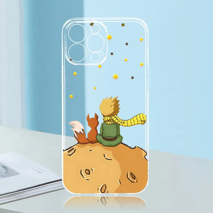 Príncipe Pequeño y un zorro bajo el cielo