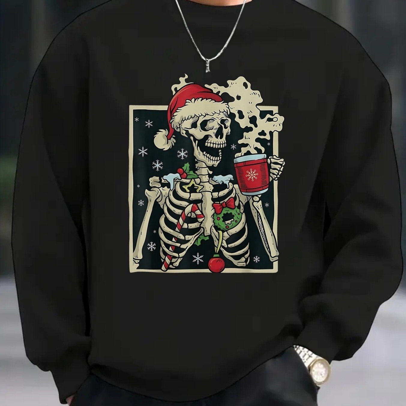 Hombres Halloween Skull Christmas