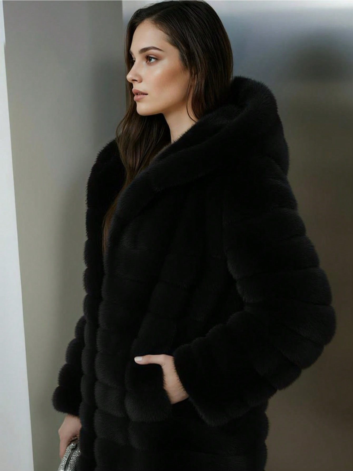 Abrigo de piel sintética