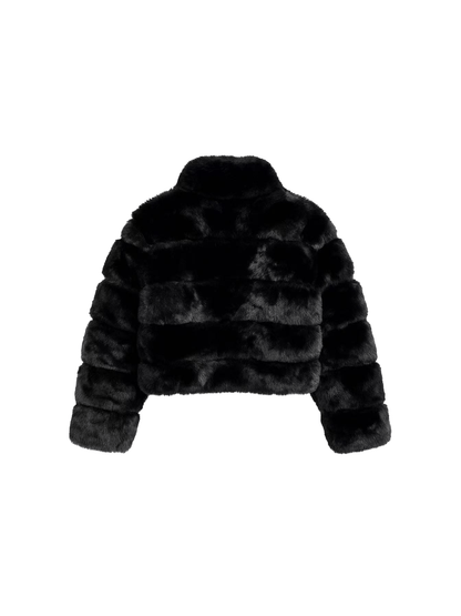 Abrigo Elegante de Piel Sintética