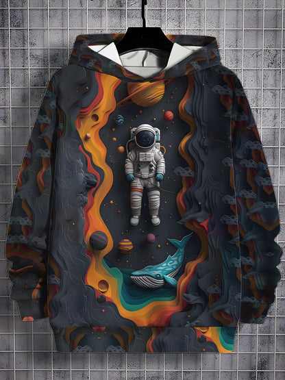 Sudadera con Capucha con Estampado Digital de Astronauta