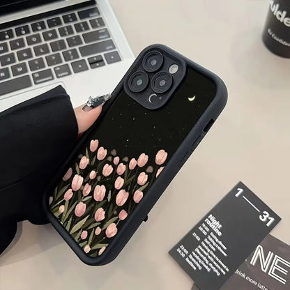 lirio lunar y degradado negro