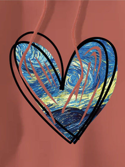 Capucha Térmica con Estampado de Corazón