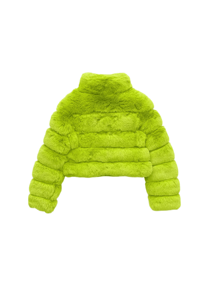 Abrigo Elegante de Piel Sintética