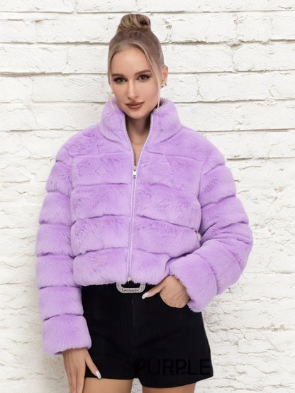 Abrigo Elegante de Piel Sintética