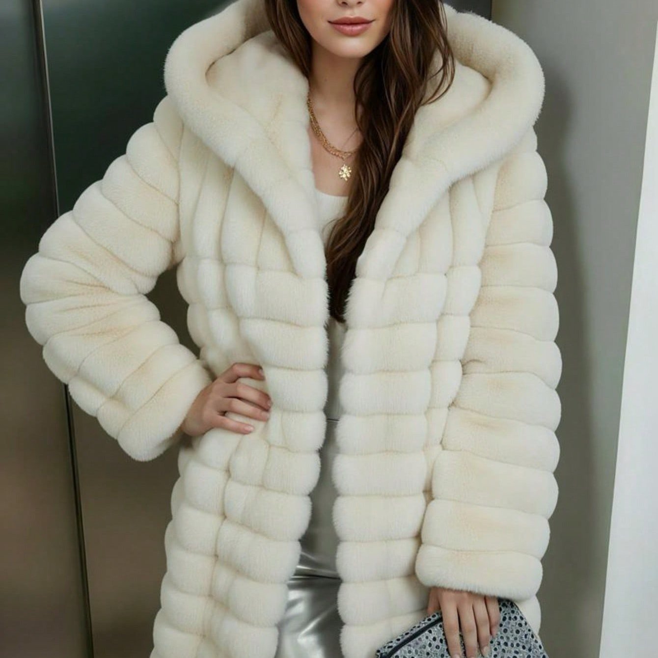 Abrigo de piel sintética