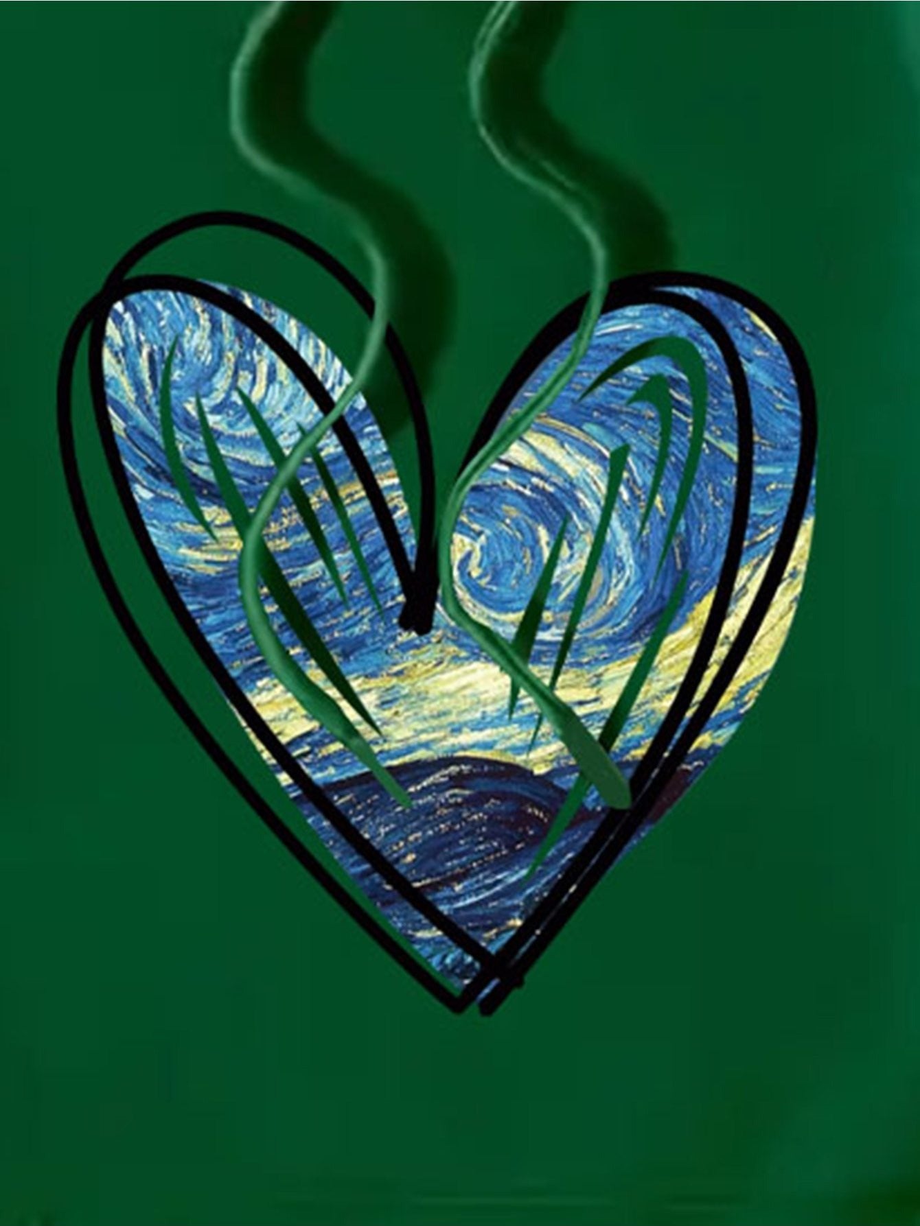 Capucha Térmica con Estampado de Corazón