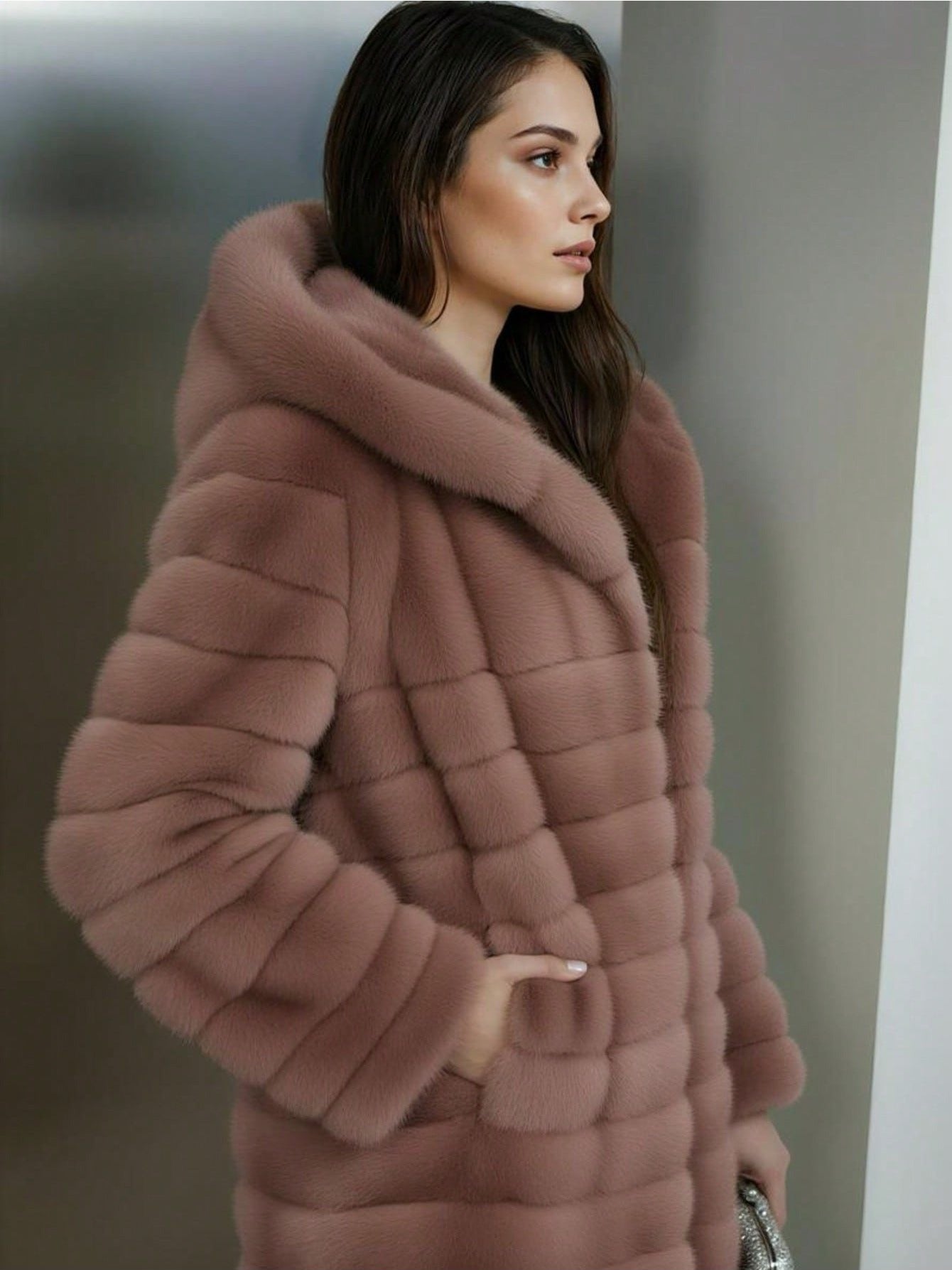 Abrigo de piel sintética