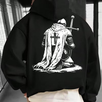 Súdadera con capucha espada de caballero para hombres