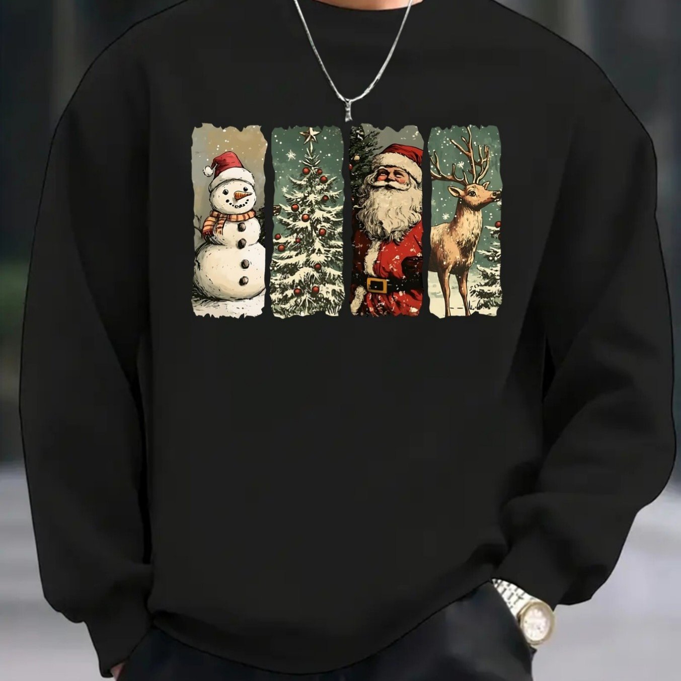 Suéter de Navidad Impresión de moda