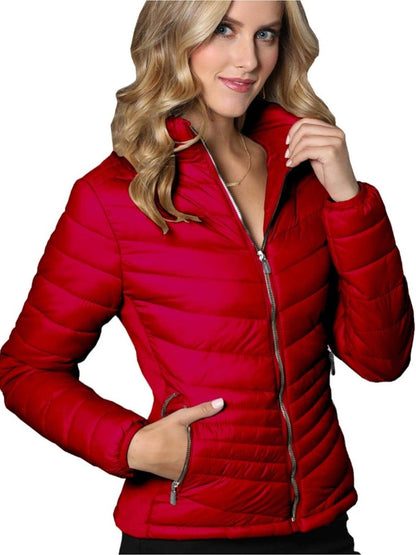 Chaqueta forrada de pelusa y elástico lateral