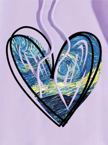 Capucha Térmica con Estampado de Corazón