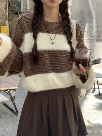 Suéter a Rayas de Punto Holgado