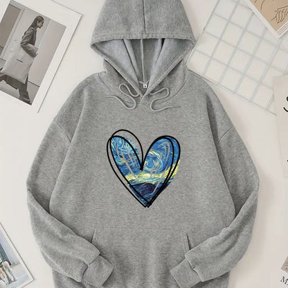 Capucha Térmica con Estampado de Corazón