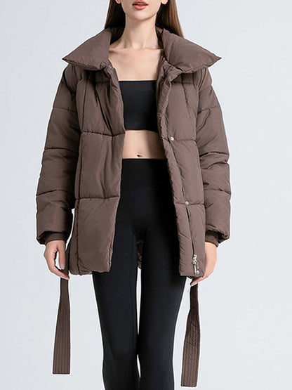 Abrigo acolchado versátil y holgado para mujer