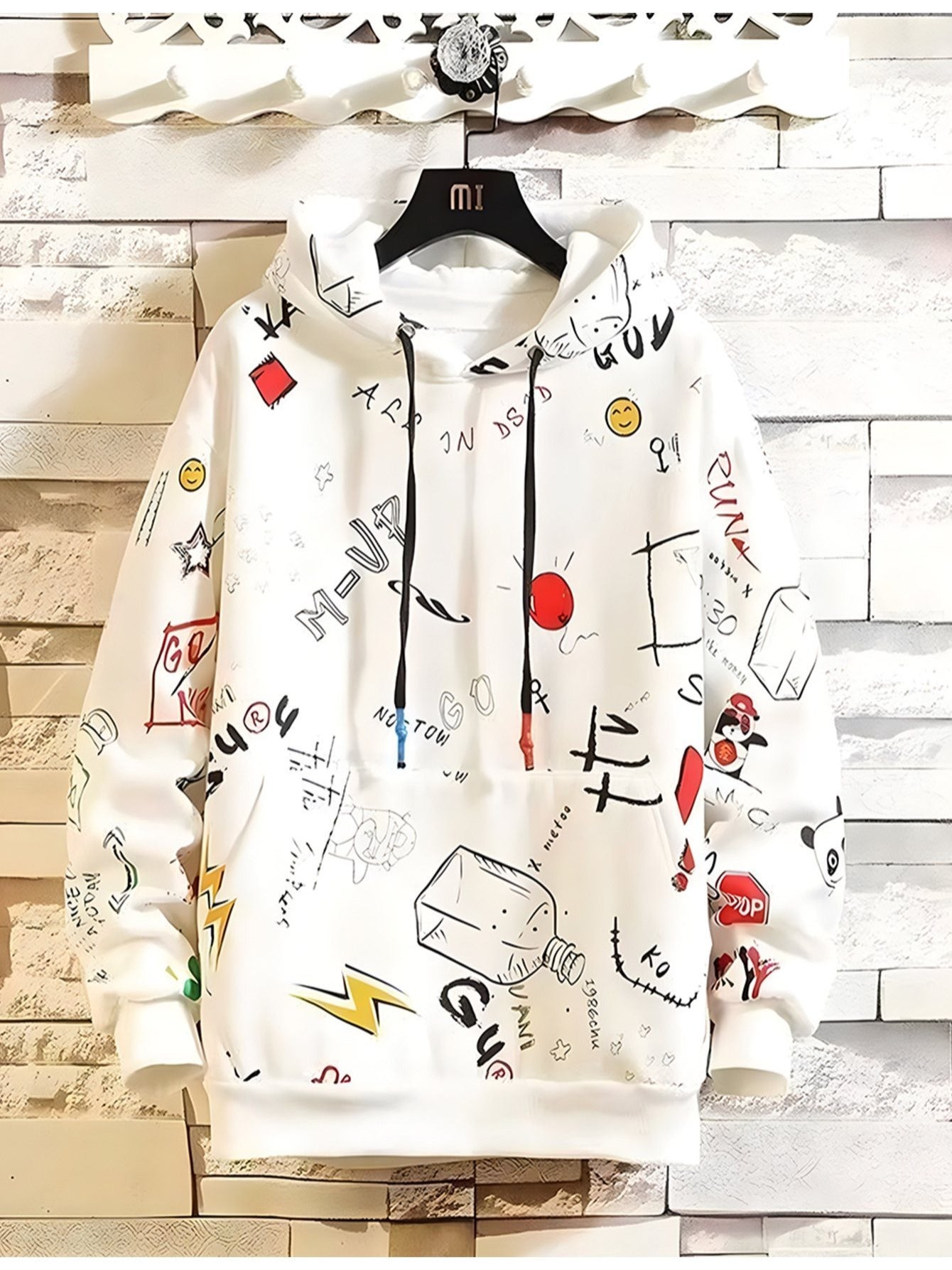 Sudadera para Hombres Moda Estampado Graffiti