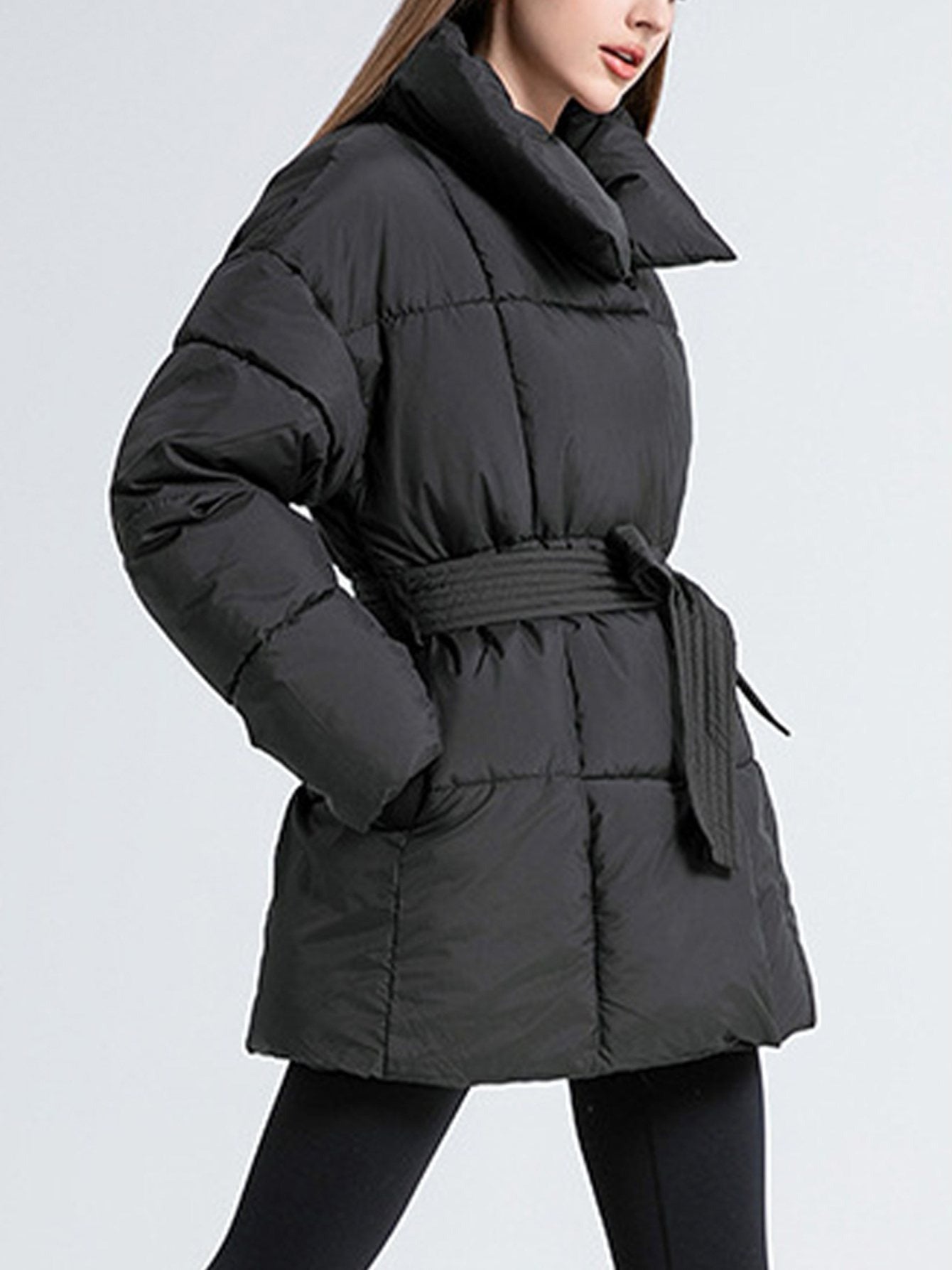 Abrigo acolchado versátil y holgado para mujer