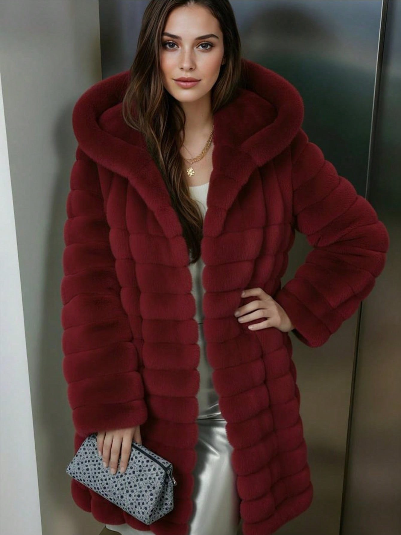 Abrigo de piel sintética