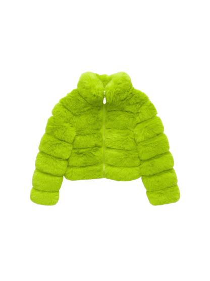 Abrigo Elegante de Piel Sintética