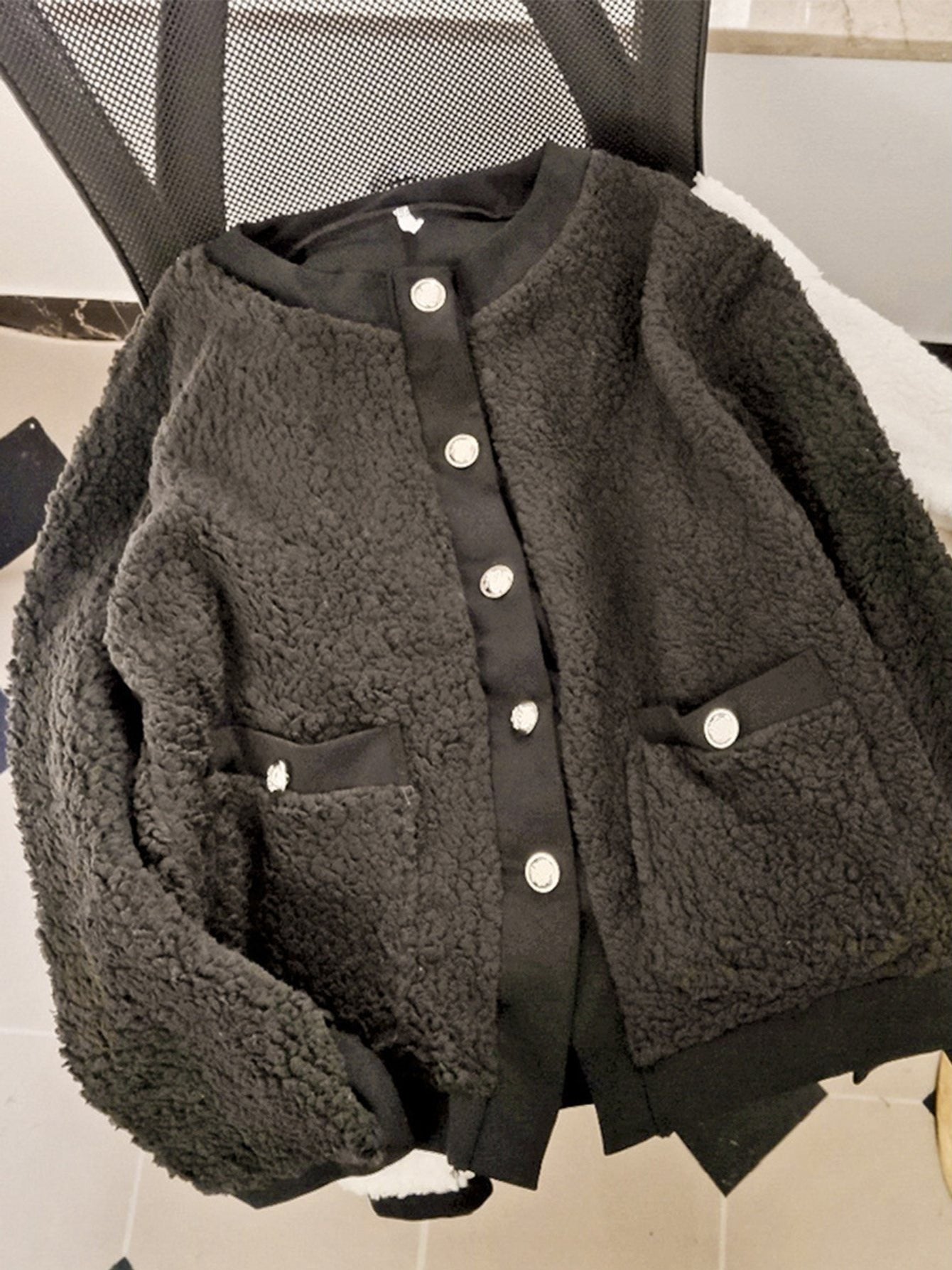 Abrigo de estilo shearling