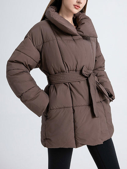 Abrigo acolchado versátil y holgado para mujer