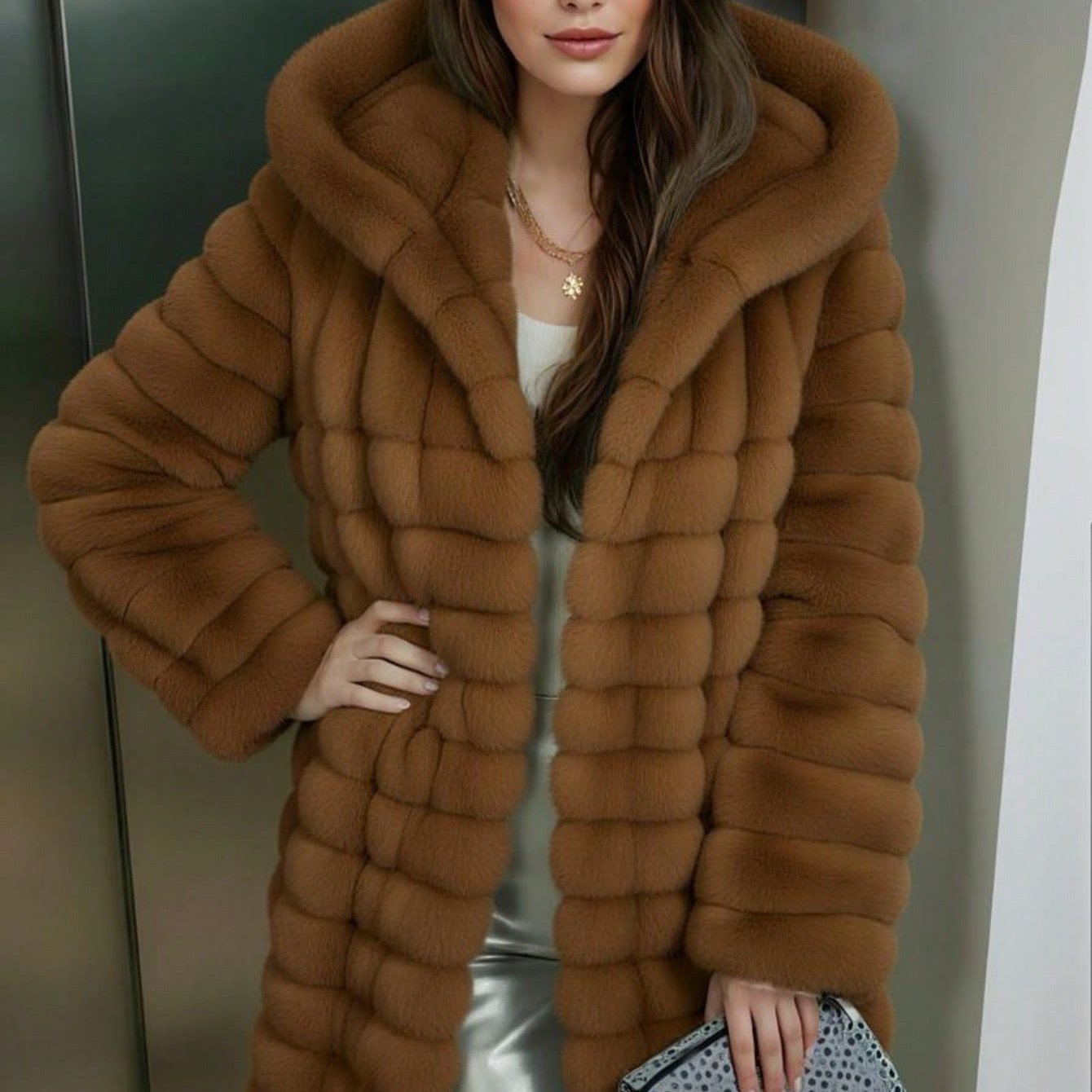 Abrigo de piel sintética