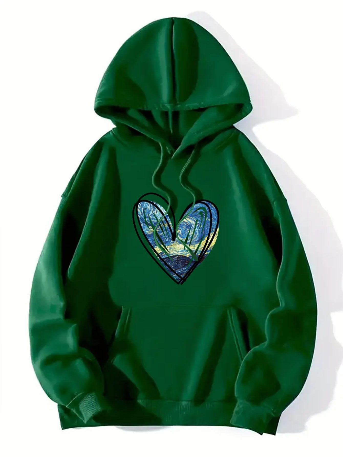 Capucha Térmica con Estampado de Corazón