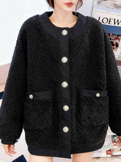 Abrigo de estilo shearling